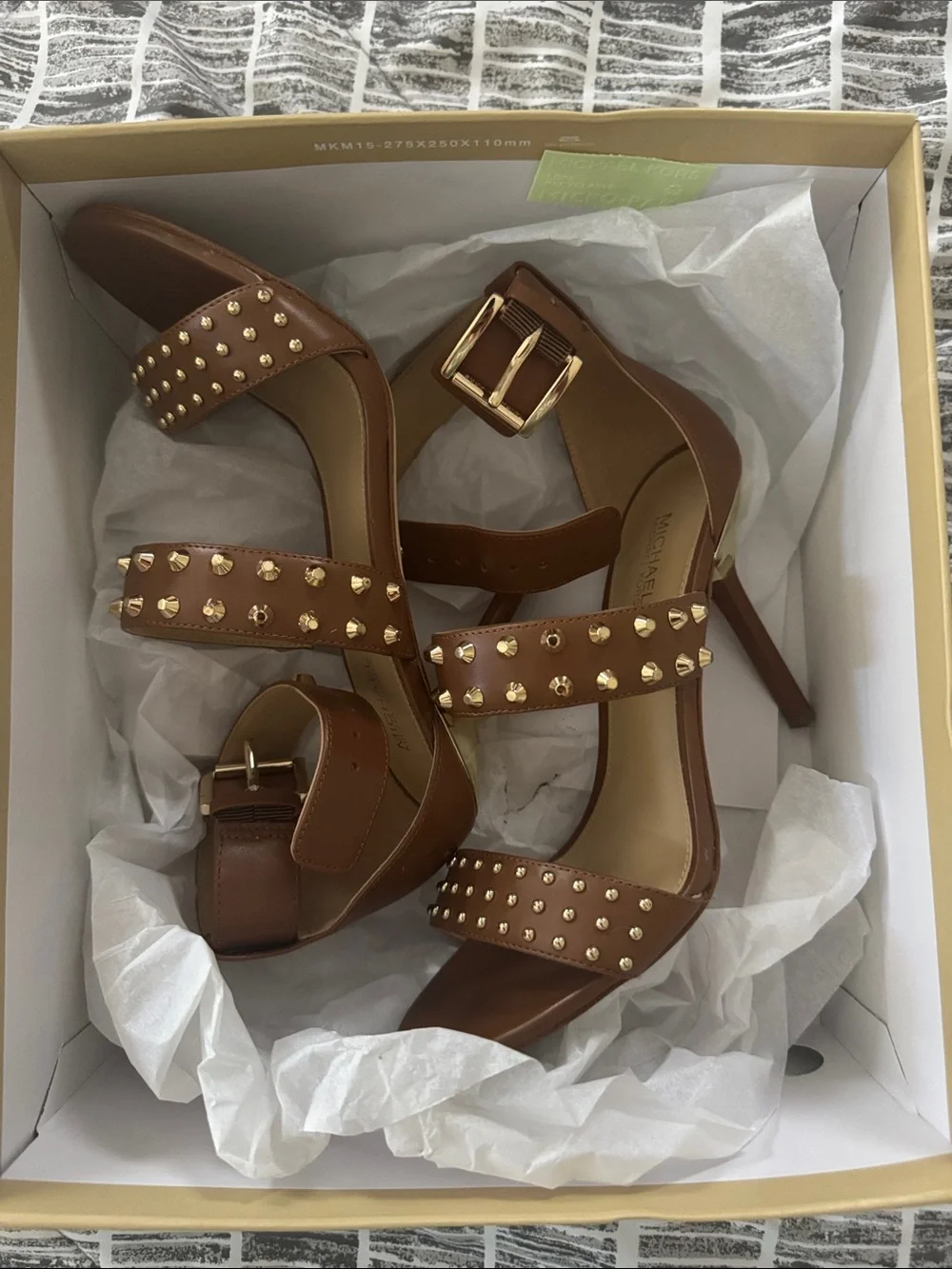 Michael Kors Metallic Brown Gold Heels